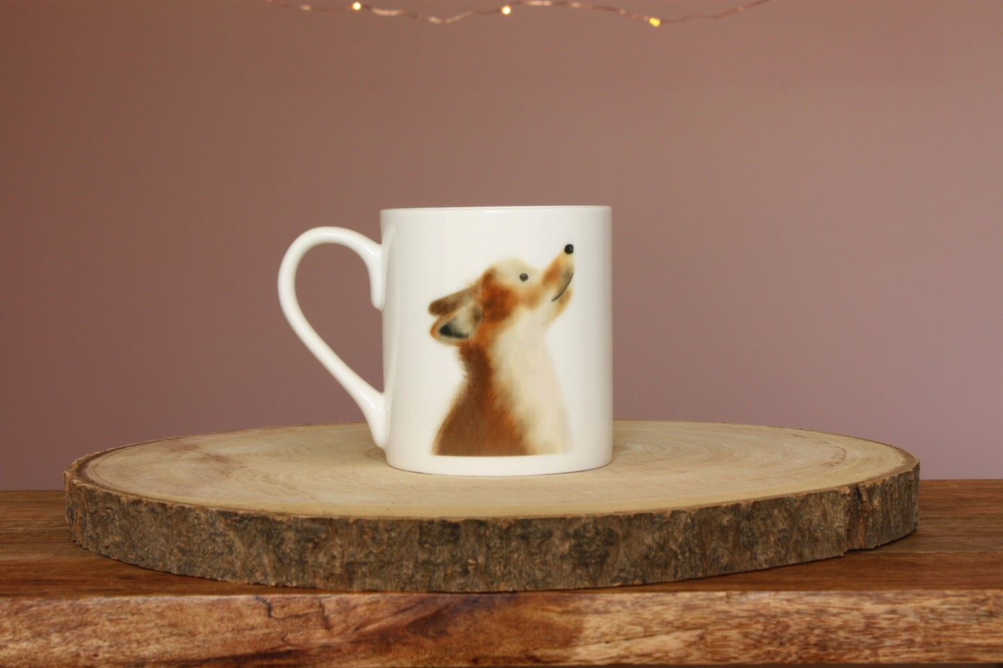 Fox Illustration Bone China Mug (Double Sided)