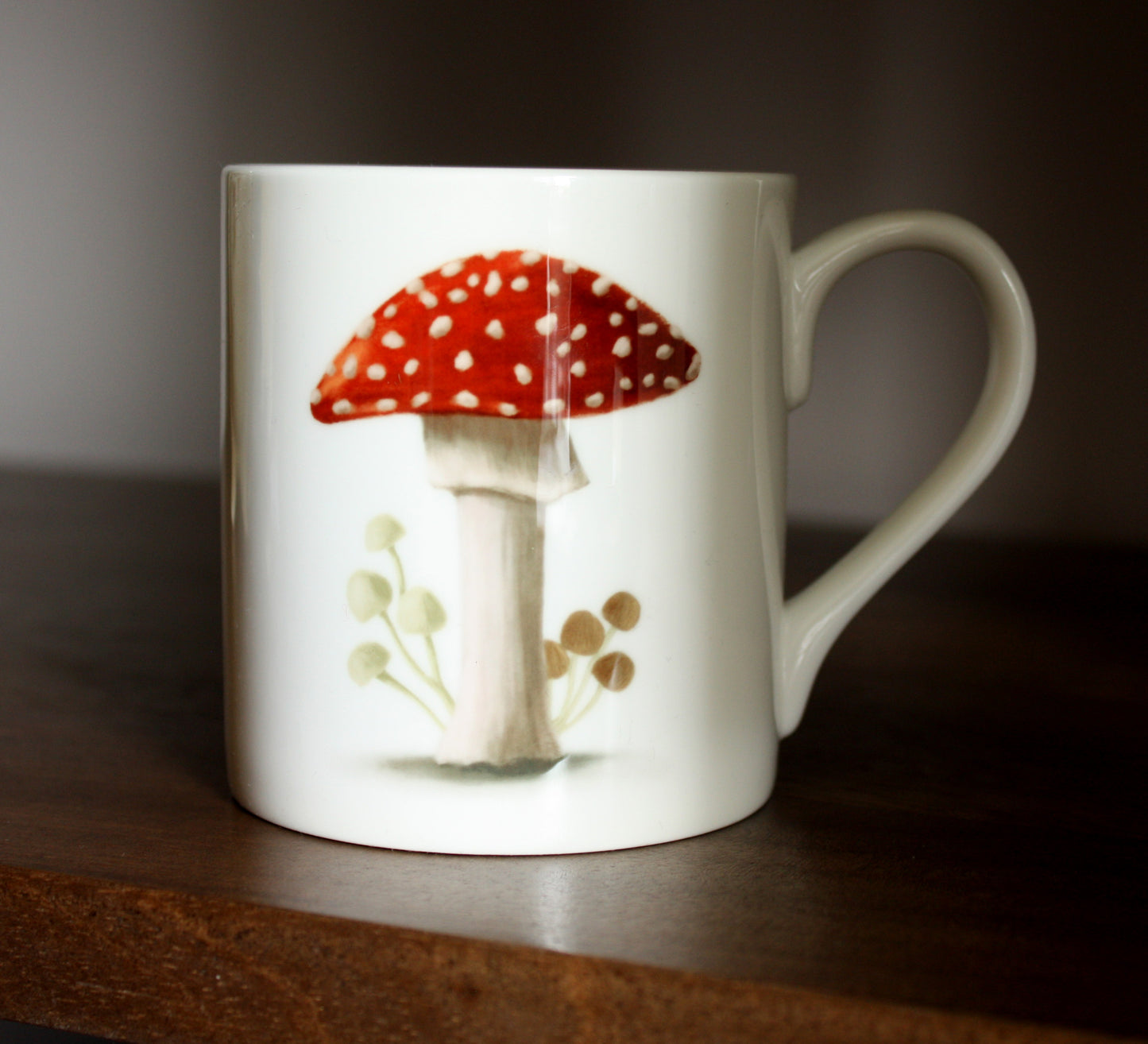 Mushrooms Illustrated Bone China Mug (Double Sided)