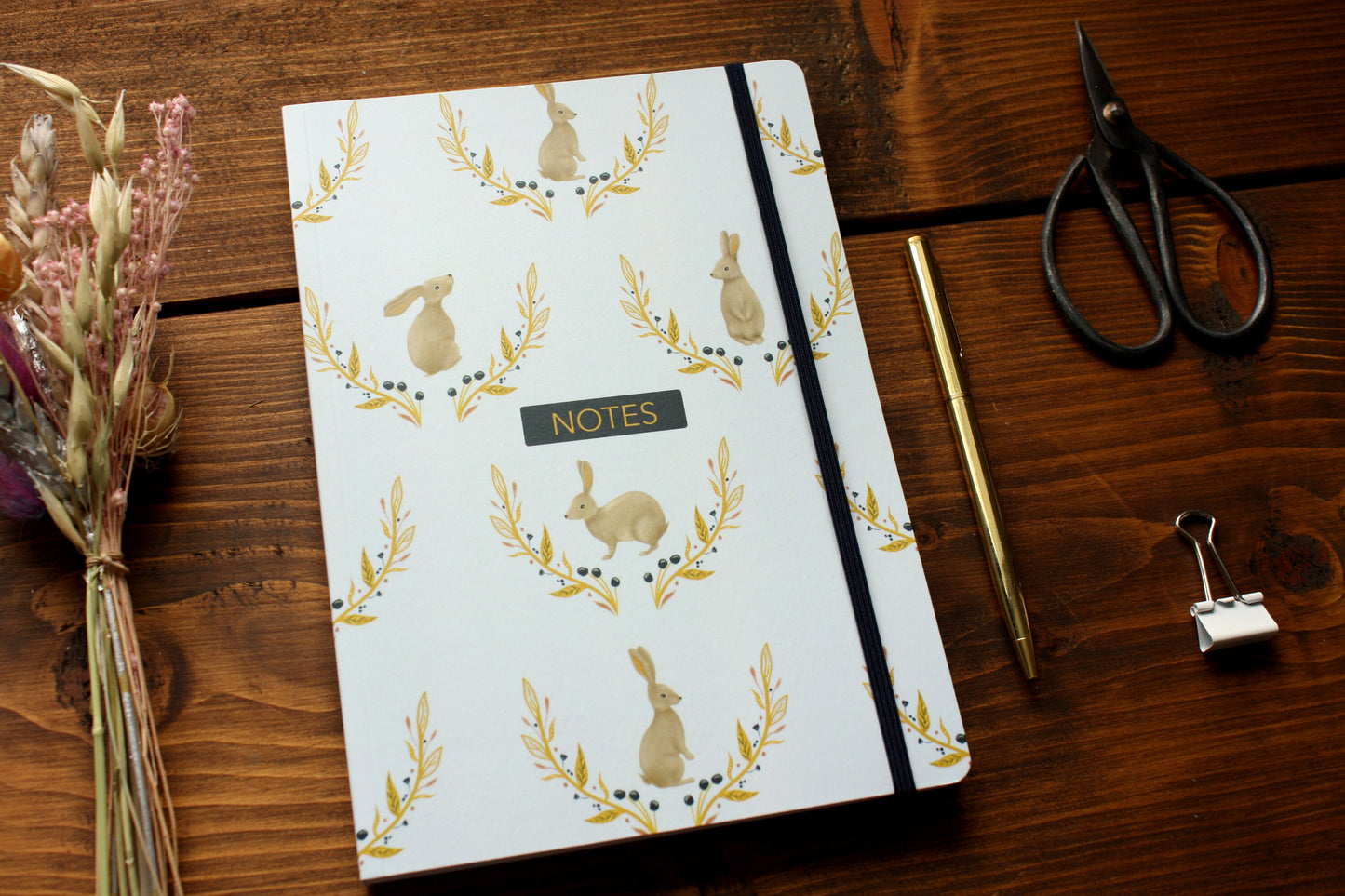 Luxury A5 Lined Rabbits Notebook