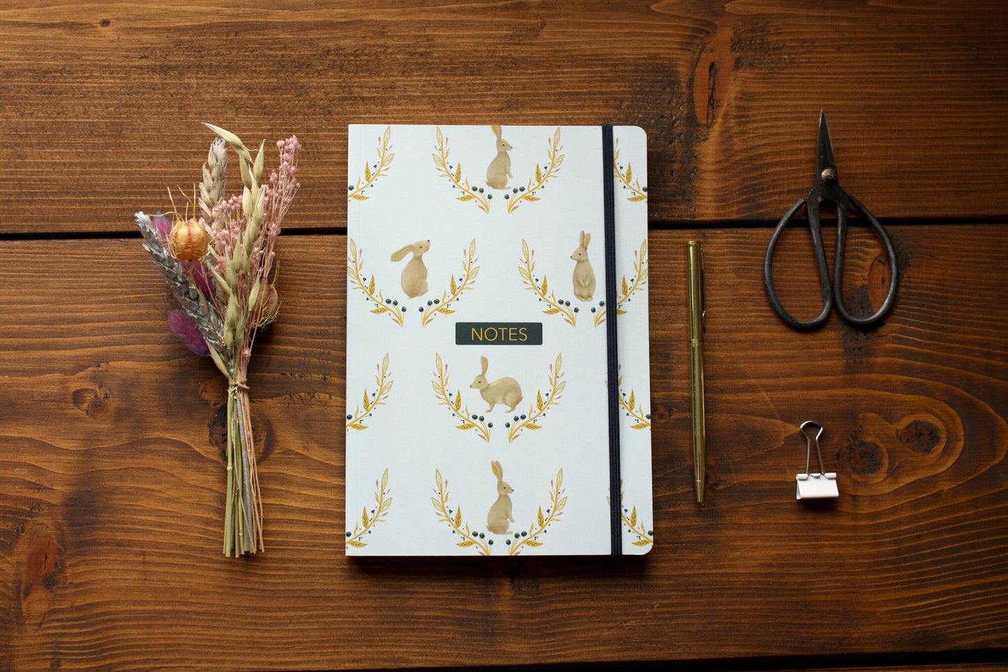 Luxury A5 Lined Rabbits Notebook