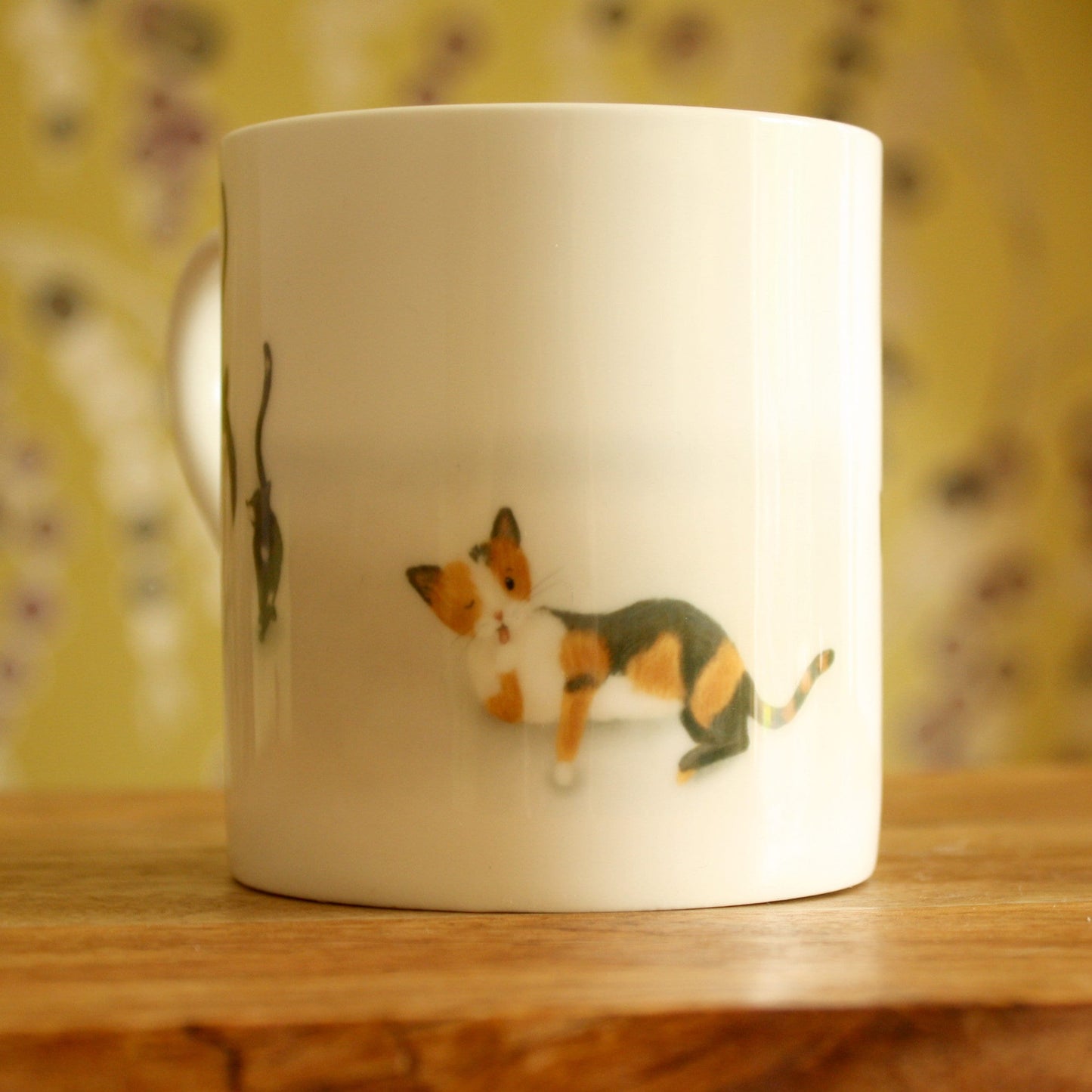 Cat mug, bone china mug (double sided), cat lover gift, new home, gift