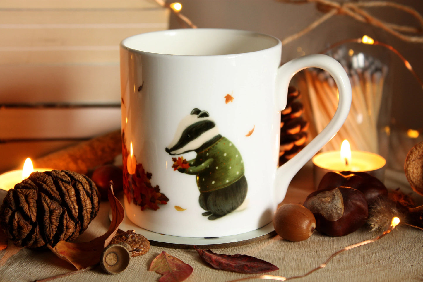 Autumn Bone China Mug (Double Sided)