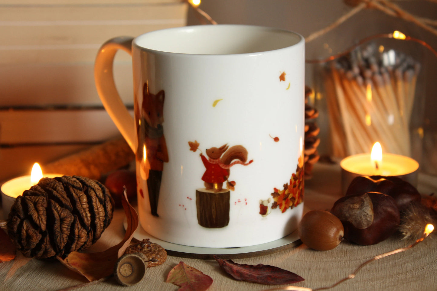 Autumn Bone China Mug (Double Sided)