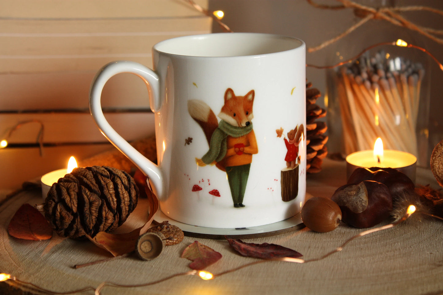 Autumn Bone China Mug (Double Sided)